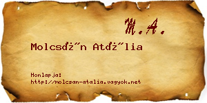 Molcsán Atália névjegykártya